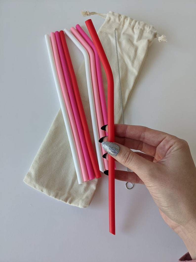 Silicone Straw, Tumbler Straw, Reusable Straws, Reusable Silicone Straws, Silicone Straws, eco friendly straws image 4