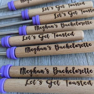 Marshmallow Roasting Sticks Personalized Wooden Handle image 3