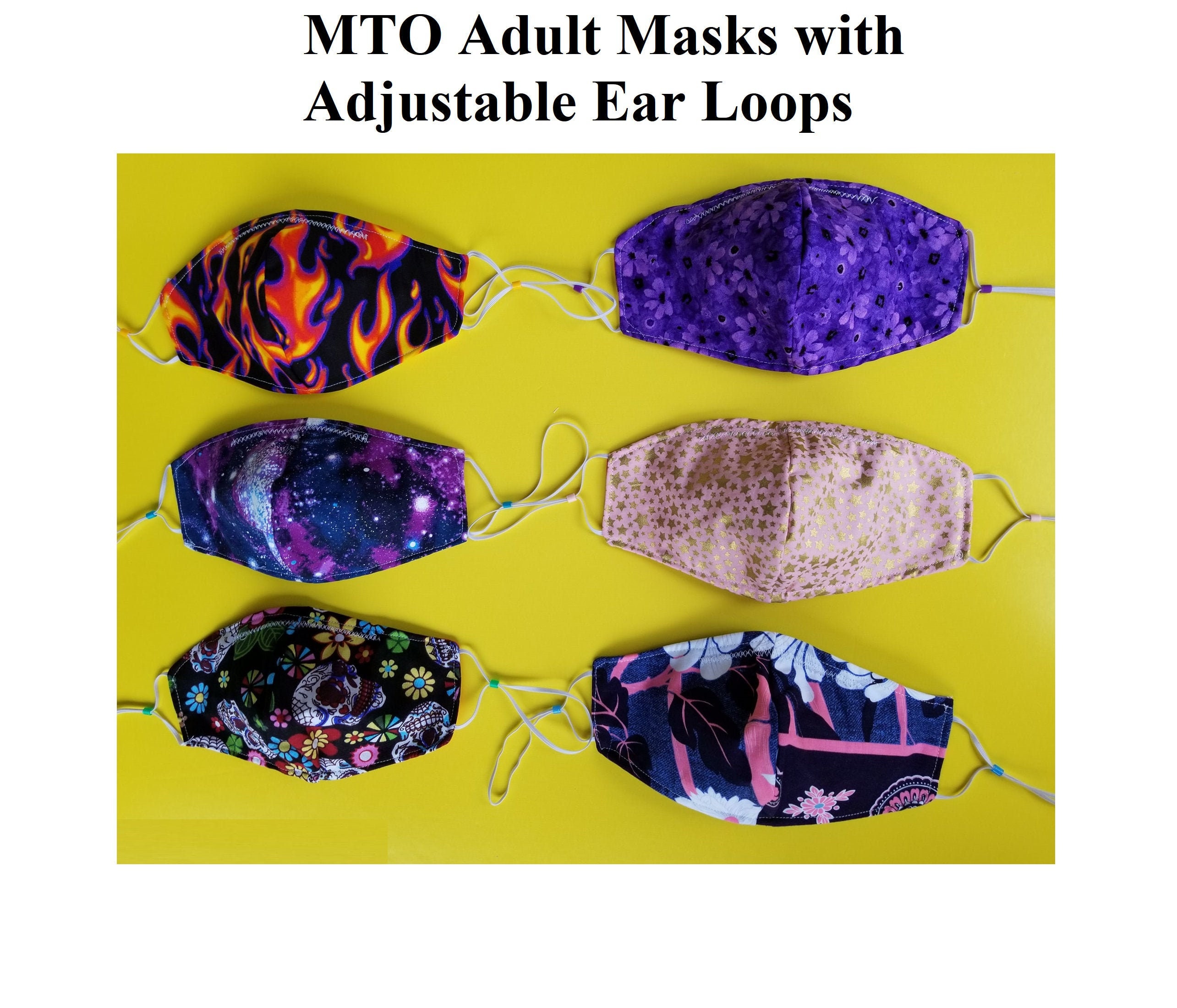 Adult Three-Layer Fitted Masks with Filter, Nose Wire, and Adjustable…