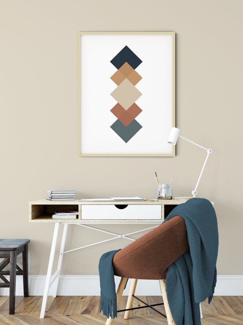 Earth Tones Neutral Abstract Printable Wall Art Printable Etsy