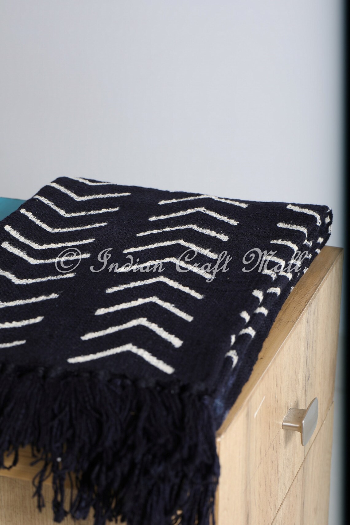 Black and White Throws Mudcloth Bedding Hand Block Print Etsy