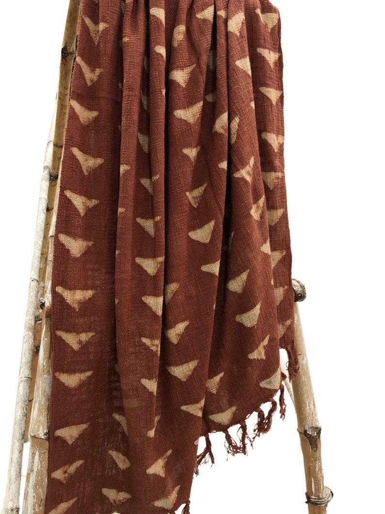 SALE Rust Mudcloth Throw Blankets Set of 5 Handloom / Hand Etsy