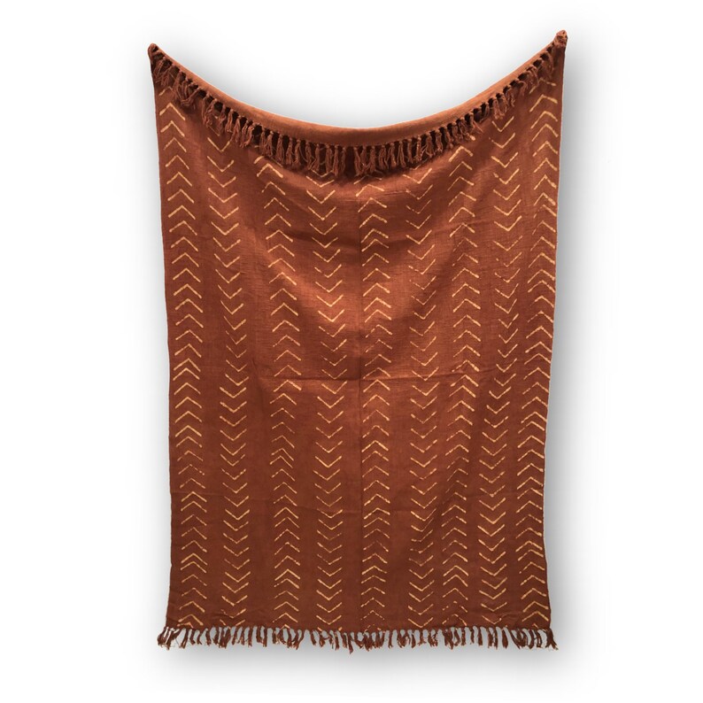 SALE Rust Mudcloth Throw Blankets Set of 5 Handloom / Hand Etsy