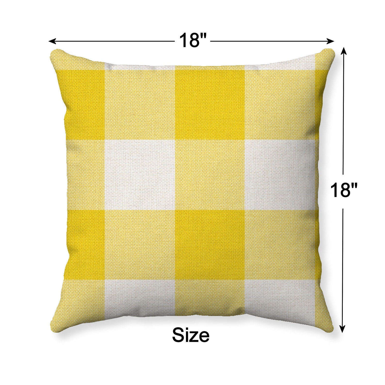 Summer Plaid Pillow Yellow Buffalo Check Plaid Summer Etsy