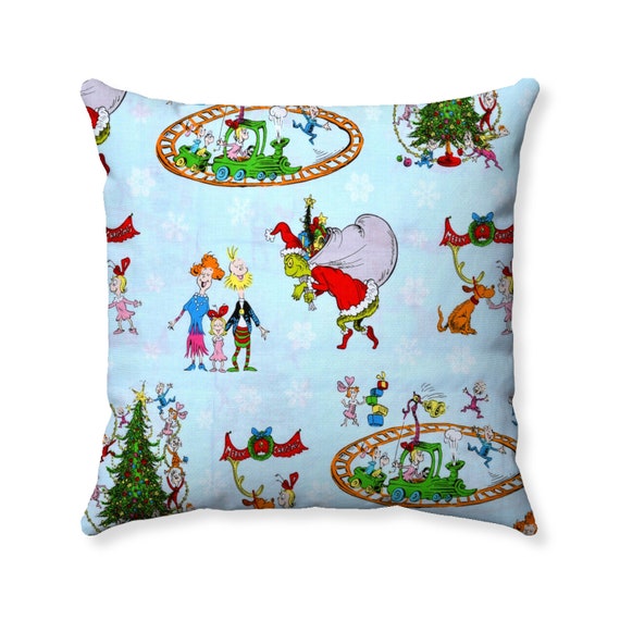 Grinch Pillow Robert Kaufman Fabric Dr Suess How the Grinch Stole