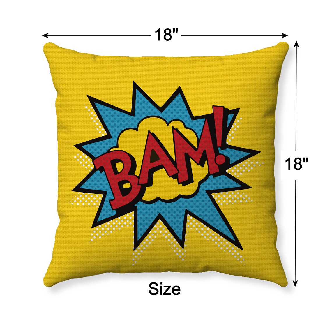 Pop Art Pillow Pop Art Decor Comic Book Pop Art Print Etsy