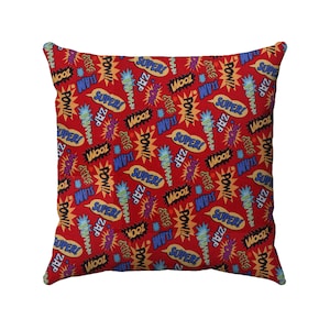 Comic Book Pillow: Pop Art Superhero Decor