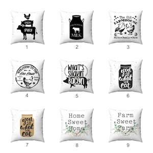 Farmhouse Mini Pillow: Tiered Tray Decor, Monochromatic Design