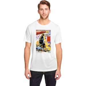 Godzilla Movie Poster T-Shirt: 1956 Vintage Design, Moisture Wicking