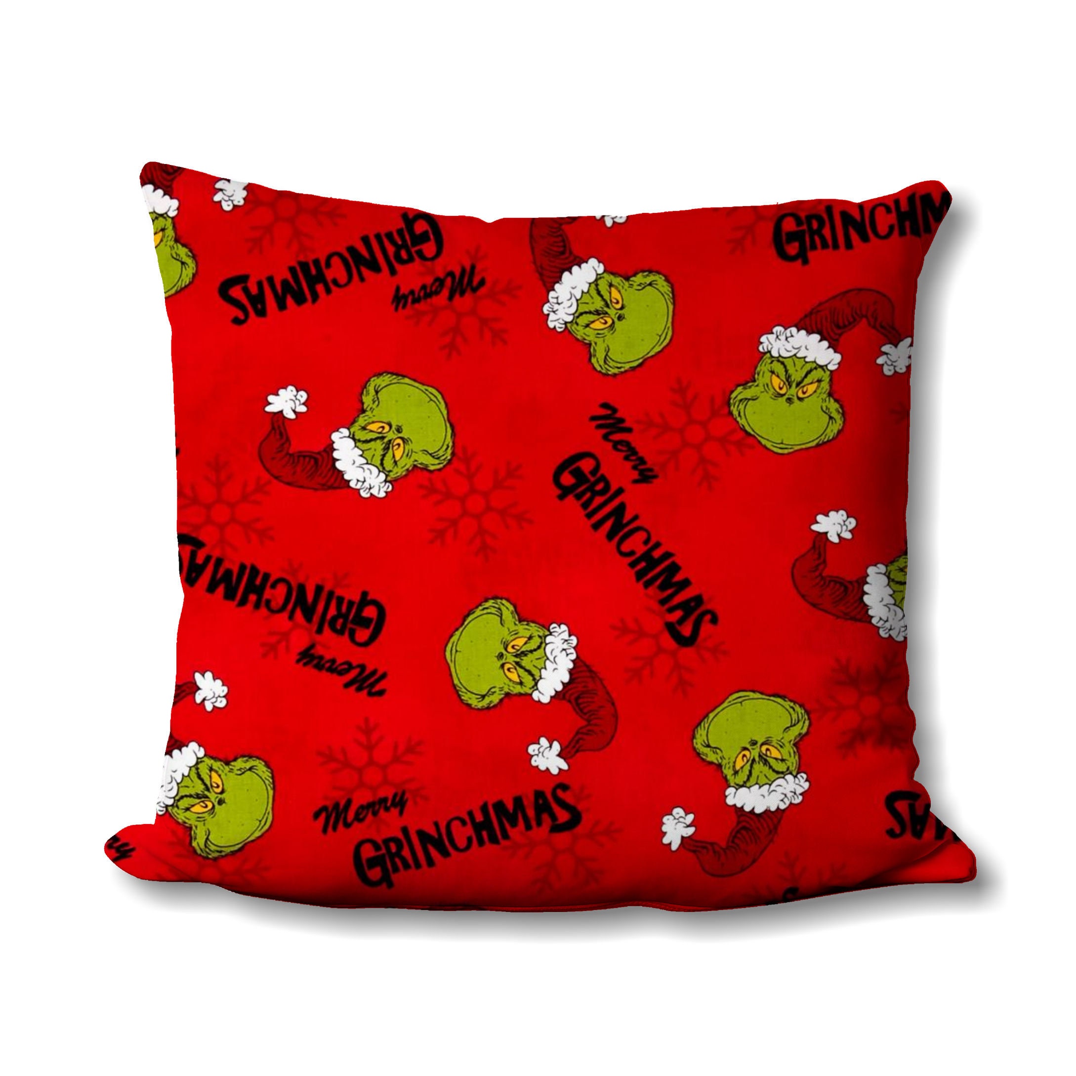 Grinch Christmas Pillow Merry Grinchmas Pillow Cover Etsy