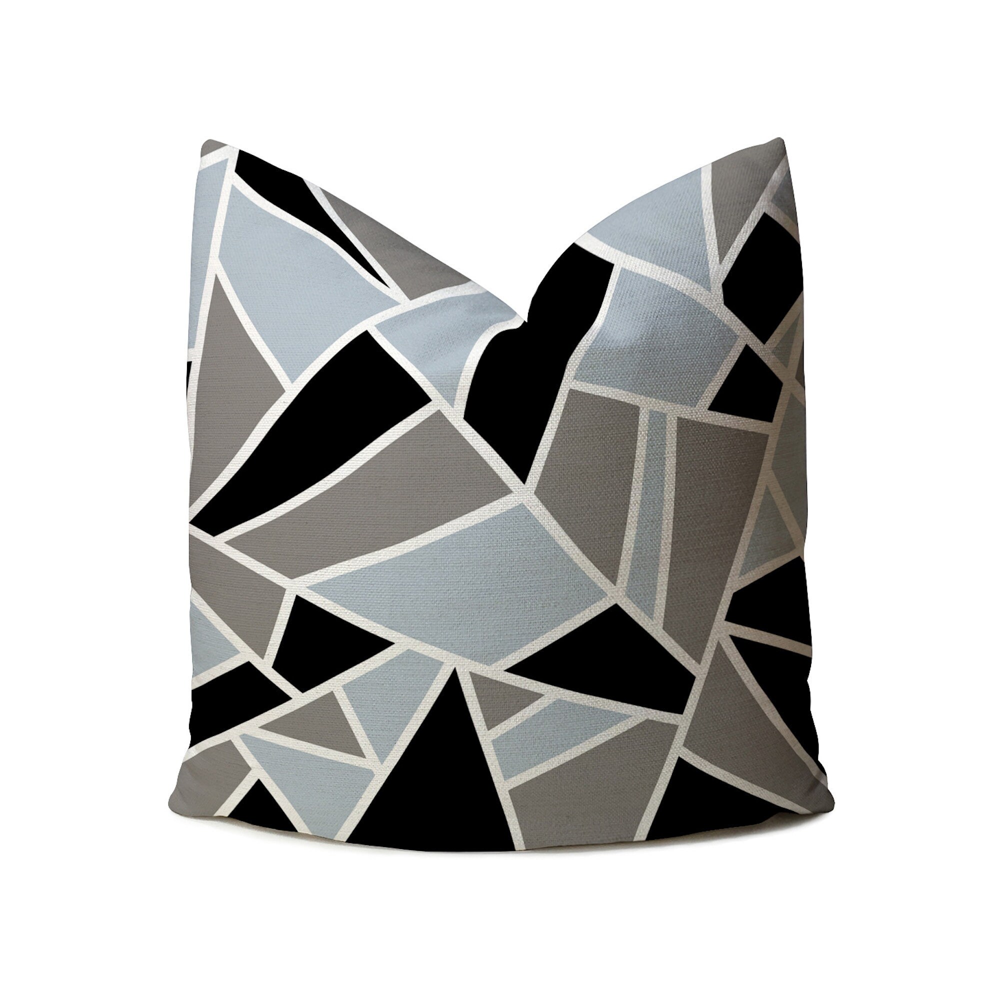 Modern Geometric Pillows Geometric Pattern blue Gray Etsy