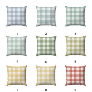 Summer Gingham Pillow - Summer Home Decor - 2023 Summer Palette - Summer Inspired Plaid - Double-sided - Summer Gingham Plaid Home Decor