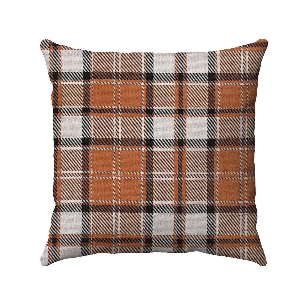 Autumn Plaid Pillow Fall Inspired Plaid Autumn Tartan Etsy