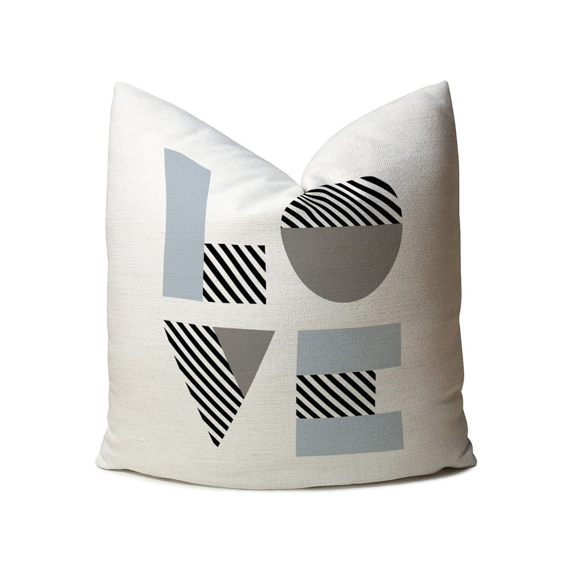 Modern Geometric Pillows Geometric Pattern blue Gray Etsy