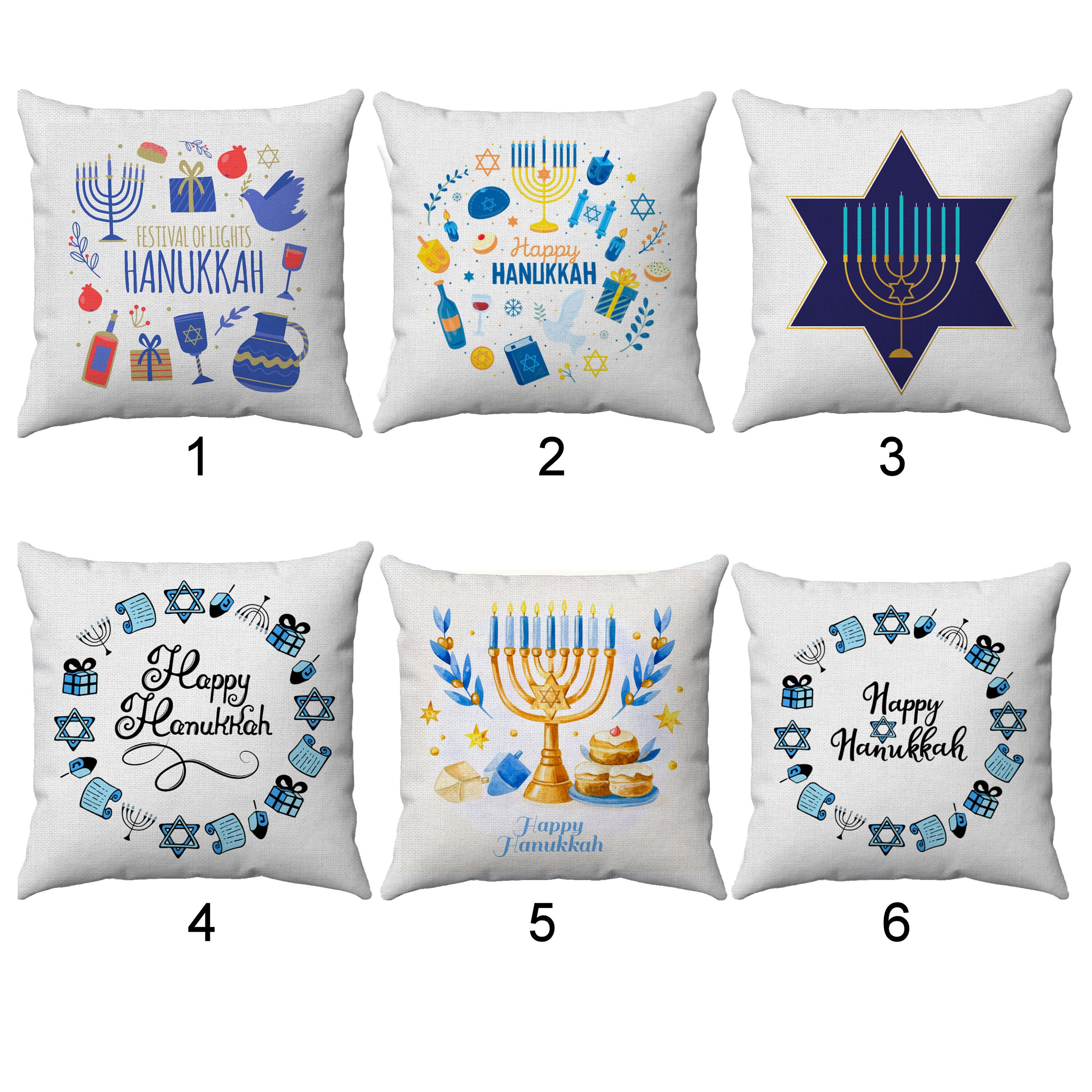 Hanukkah throw pillows hotsell