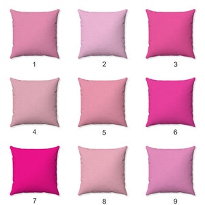 Pink Polyester Linen Throw Pillow Cover: Girl&#39;s Room Decor