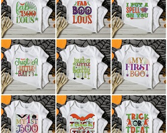 Halloween Baby Bodysuit: 1st Boo, Trick or Treat - 100% Cotton