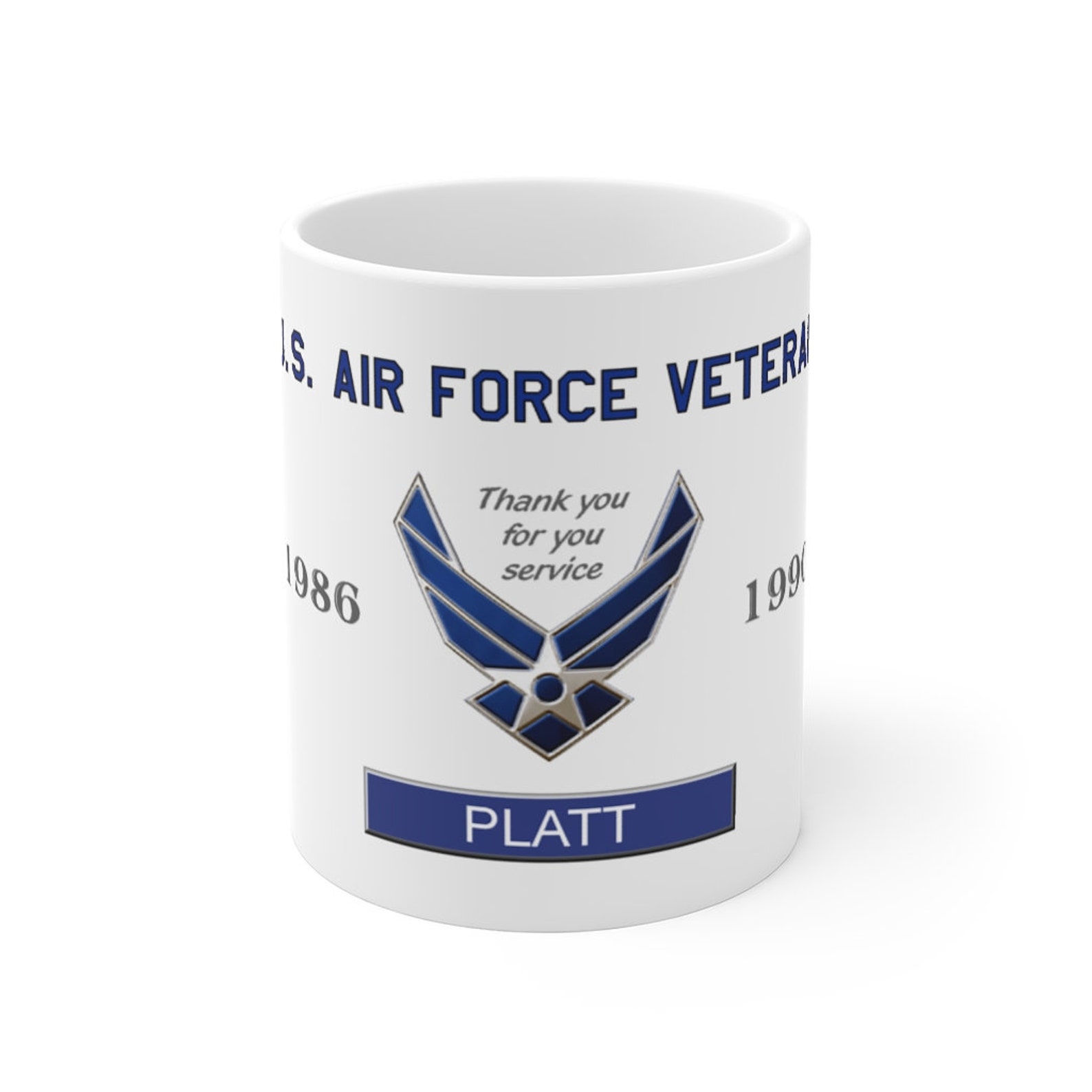 Personalized USAF Veteran 11oz Ceramic Coffee Mug Gifts