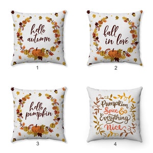 Fall Farmhouse Pillow - Fall Throw Pillow - Fall Home Decor - Autumn Farmhouse Decor - Hello Pumpkin - Hello Autumn - Hello Fall