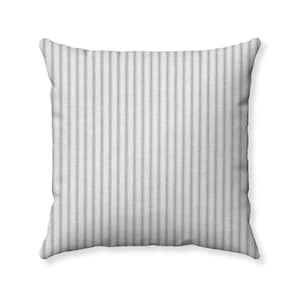 Storm Gray Ticking Stripe Pillow Cover: Classic Farmhouse Decor