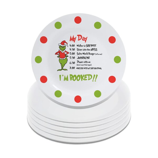 Grinch Plate Etsy