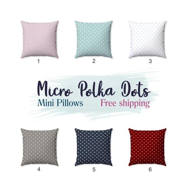 Micro Polka Dotted Mini Pillow - Tiered Tray Decor - Mini Pillows - Micro Dots - Tiered Tray Pillows - Premier Prints Fabric - 100% Cotton