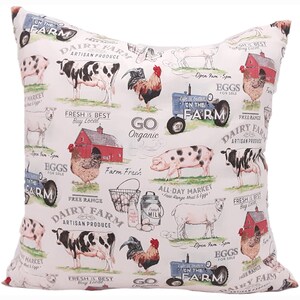 Organic Farming Pillow Cover - Farmers Market Pillow Cover - Farmhouse Pillow - Farmhouse Home Decor - Vintage Farm Decor- Throw Pillow