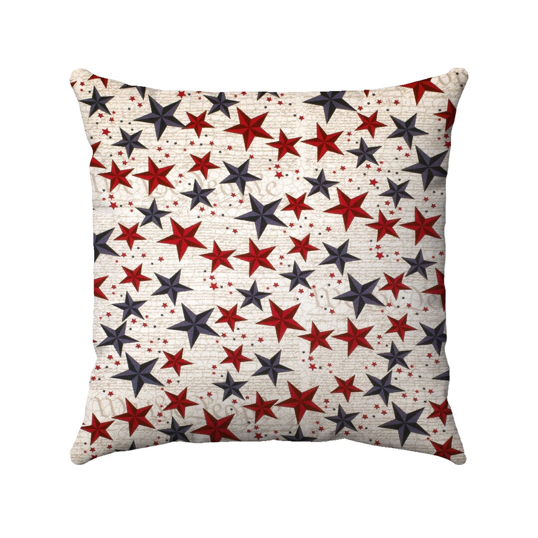Constitution Stars Pillow Cover Patriotic Pillow Cover Memorial Day