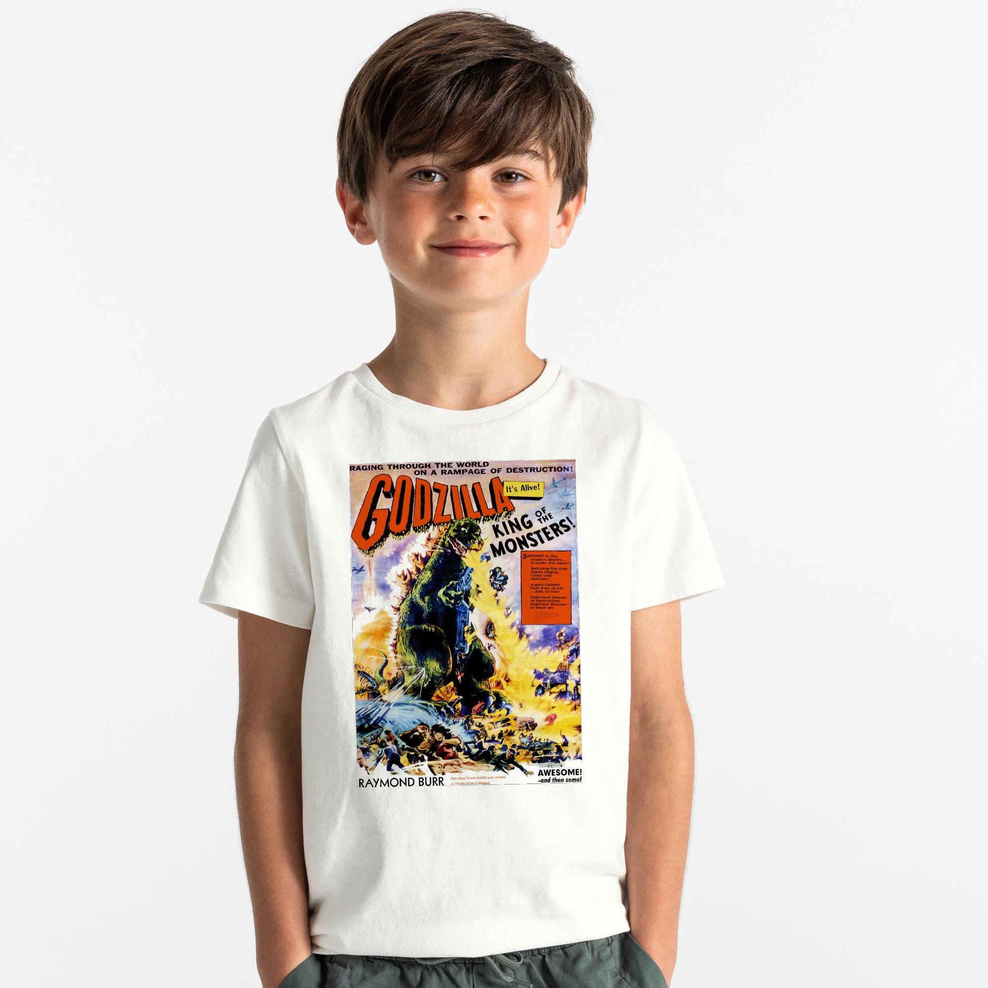 Godzilla Camiseta vintage para hombre con licencia Godzilla Camiseta vintage para hombre con licencia
