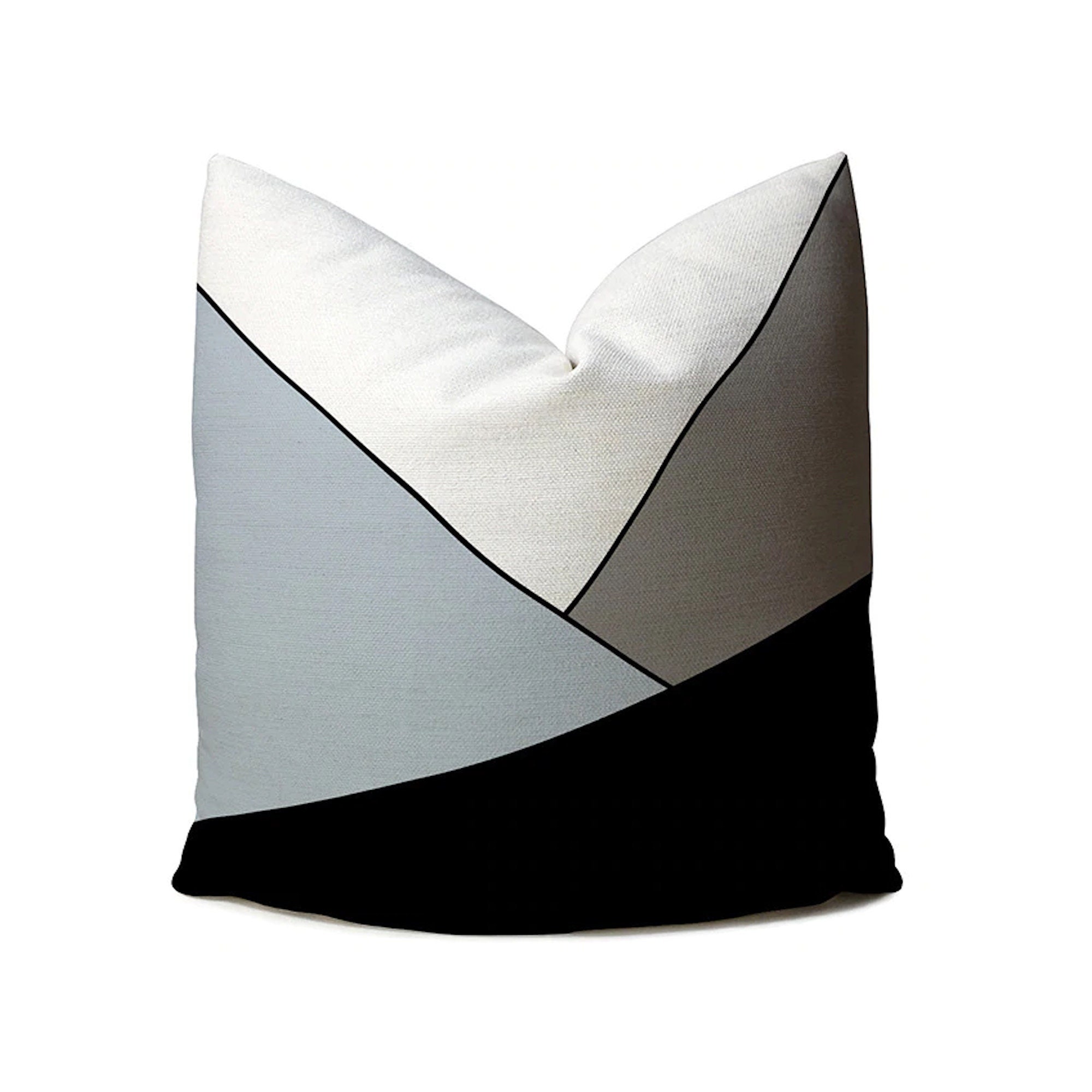 Modern Geometric Pillows Geometric Pattern blue Gray Etsy