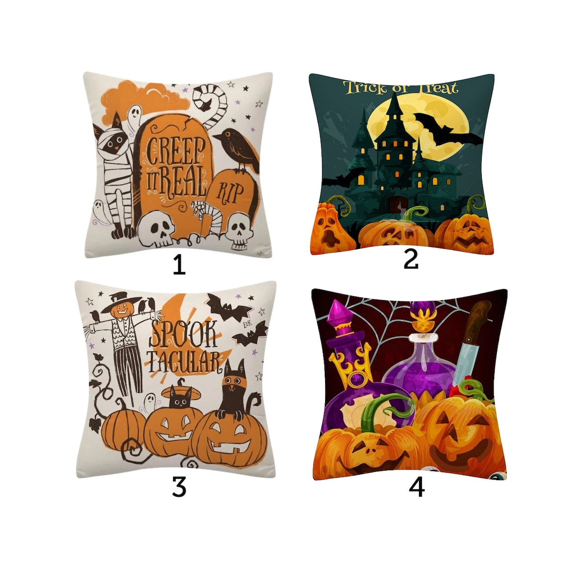 Halloween Pillows Soft Plush Pillows Happy Halloween Etsy