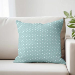 Canal Blue Polka Dot Pillow: Premier Prints Cotton
