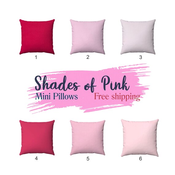 Shades of Valentines Mini Pillow Tiered Tray Decor Bright Pink Bubblegum Pink Soft Pink Plumberry Dusty Rose Mini Pillows Etsy Canada