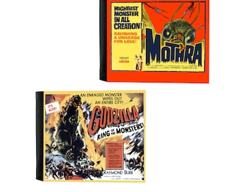Godzilla & Mothra Movie Poster Nylon Bi fold Wallet