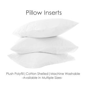 Cotton Pillow Insert - Square & Lumbar, USA Made, Machine Washable