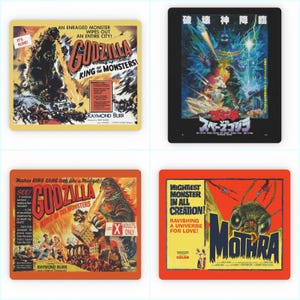Vintage Godzilla Movie Poster Mouse Pad: Kaiju Film Art