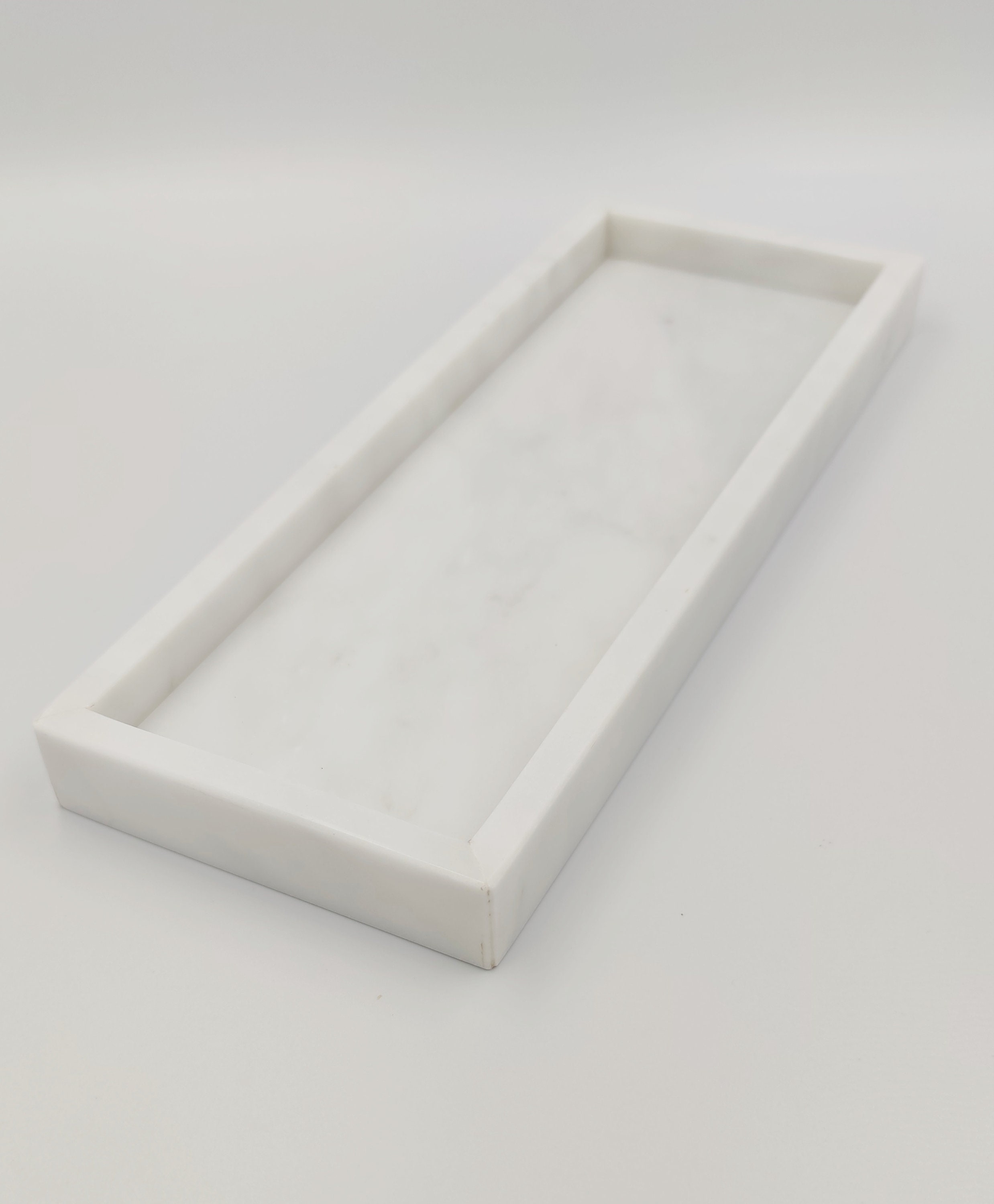 Tray rectangular white tray marble marble plate bianco carrara Etsy