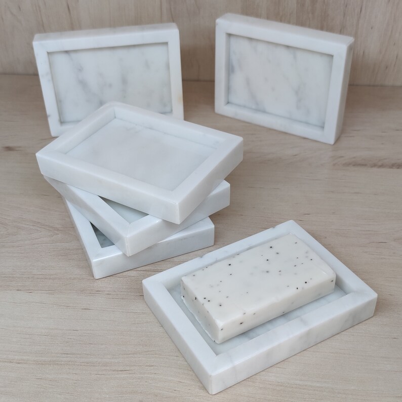 Bianco Carrara marble stone soap dish white marble soap dish Etsy
