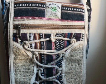 Hemp bag - Hippie design, boho style - Crafts from Nepal