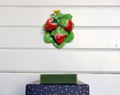 Vintage Lefton Ceramic Strawberry Wall Pocket Wall Planter