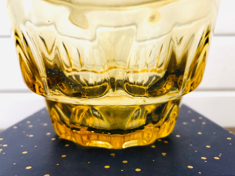 Vintage Yellow Glass Candy Bowl/Dish With Lid Etsy