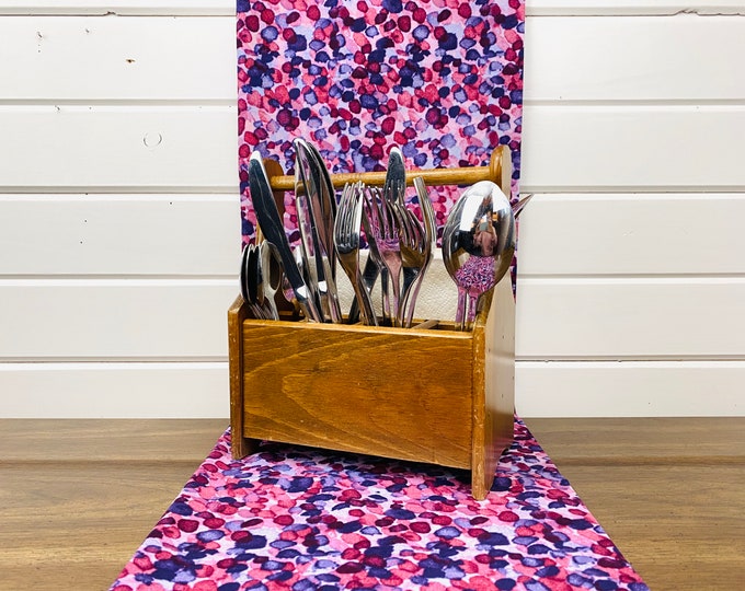 Vintage Wooden Utensil Caddy Etsy