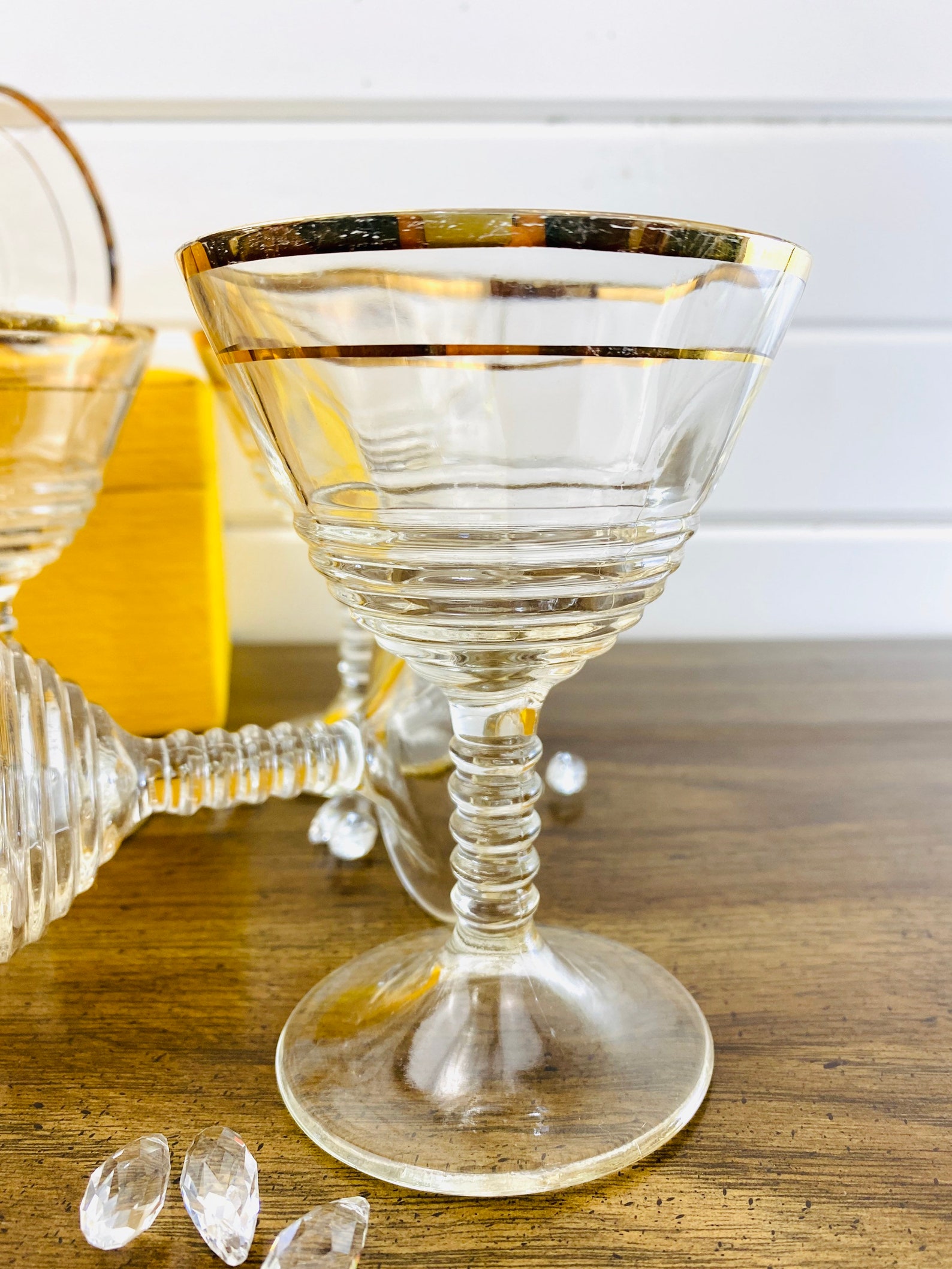 ribbed martini glass