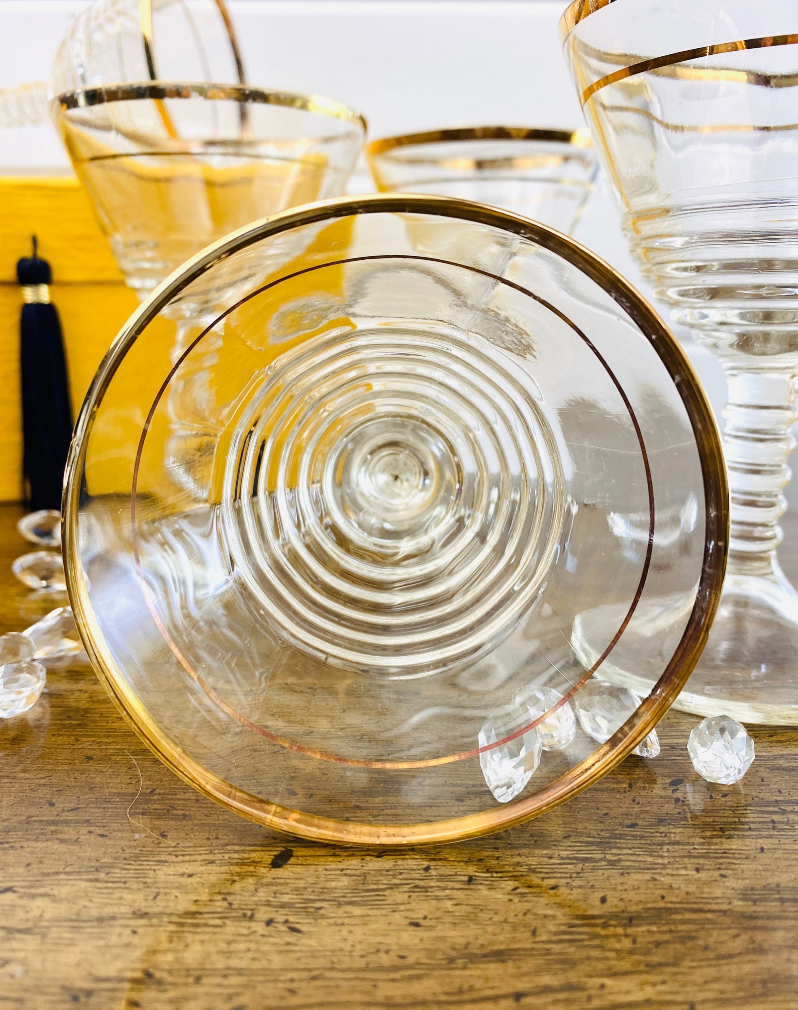 ribbed martini glass