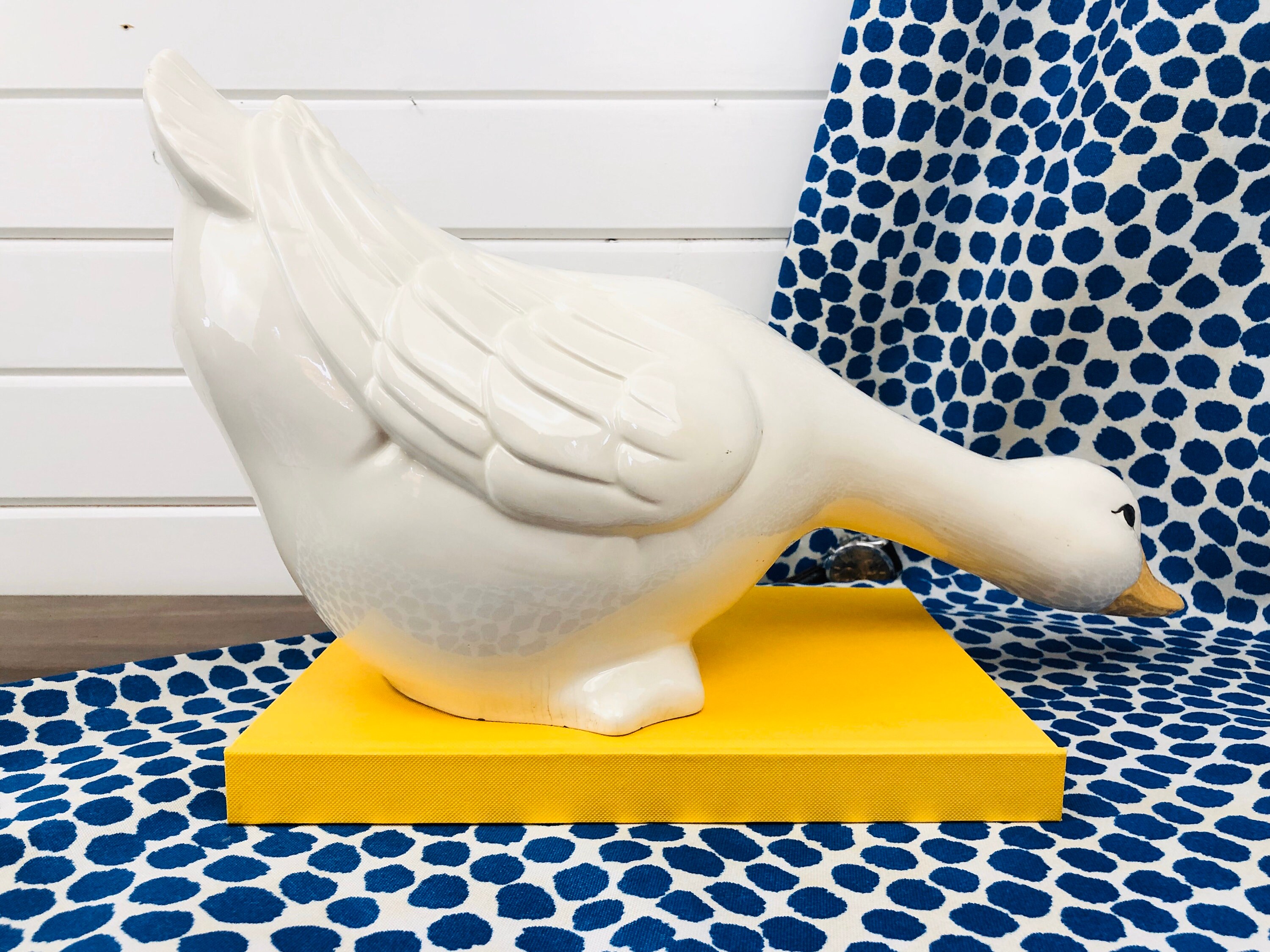 Large White Ceramic Goose Figurine/Statue Statement Piece Etsy