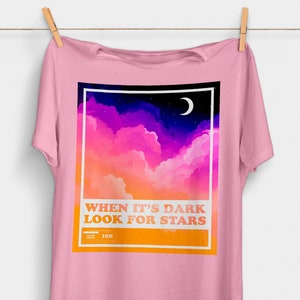 70s Cosmic T-Shirt | Pastel Goth Galaxy Clothing | Alternative Tumblr Aesthetic | Soft Grunge | Rainbow Shirt | Graphic Tee