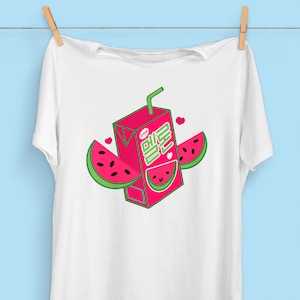 Melon Juice Box T-Shirt | Korean Fashion | Kawaii Aesthetic Clothing | Fairy Kei | Harajuku