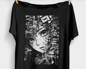 Grunge Anime Manga Girl T-Shirt | Kawaii Clothing | Alt Clothes | Anime Aesthetic | Grunge Clothing | Harajuku Streetwear Shirt