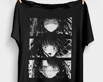 90s Anime Manga Girl T-Shirt | Japanese Horror | Alt Clothes | Anime Aesthetic | Grunge Clothing | Harajuku Streetwear Shirt | Gore Tee