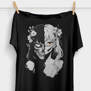 Horror Anime Gore Girl T-Shirt | Pastel Goth | 90s Anime Aesthetic | Alt Anime Clothes | Japanese Harajuku Fashion